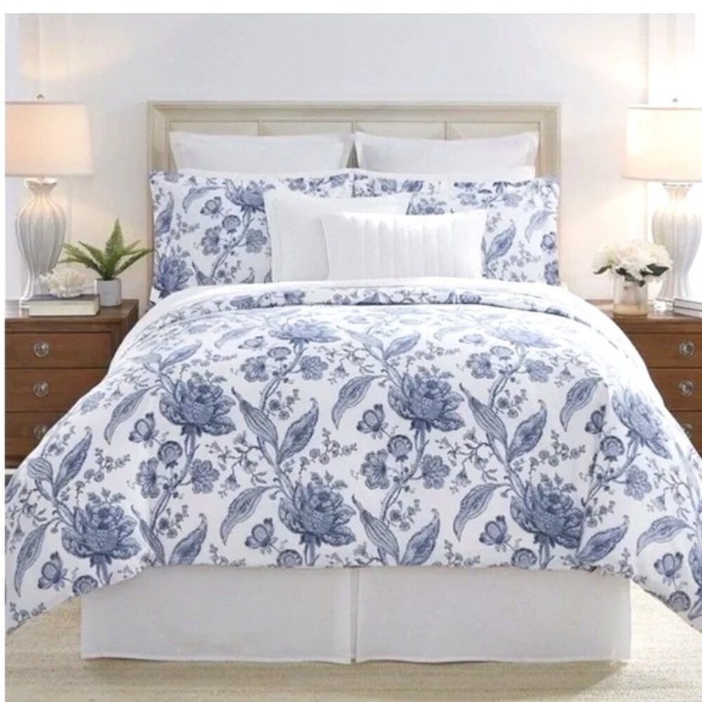 NWT SOUTHERN LIVING Kennsington 3pc Set Duvet Cover 2 Shams Full\Queen MSRP$250
